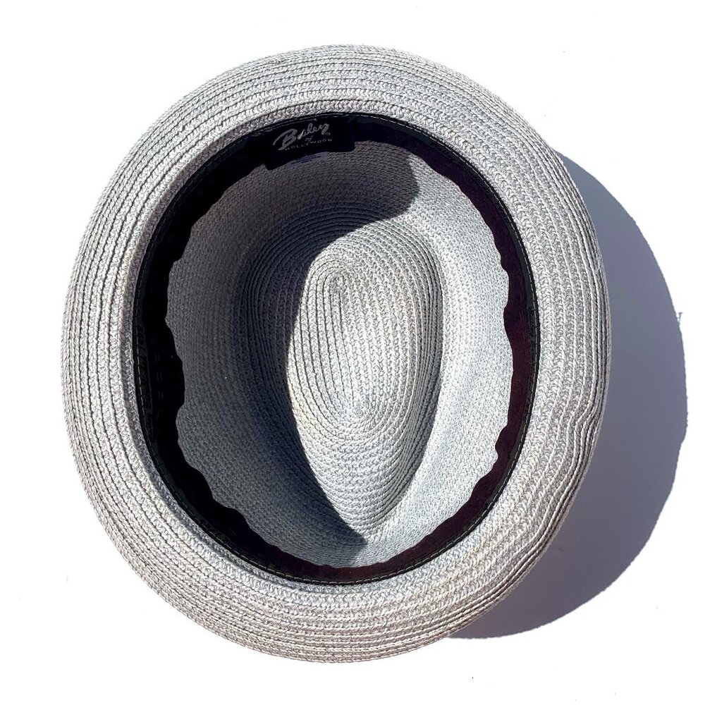 Bailey of Hollywood “Billy” Braided Trilby Fedora, Light Grey Large - Picture 7 of 9